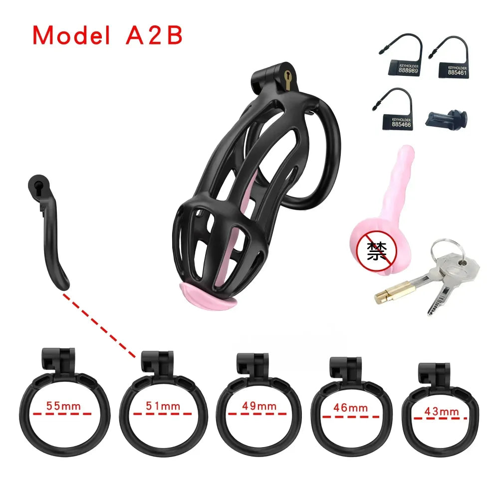 Lightweight Chastity Cage Transparent Plastic Cock Lock